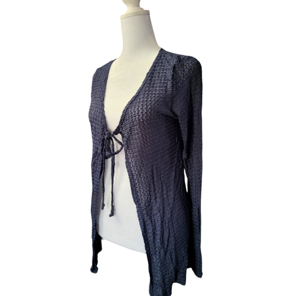 YOUNIQUE 90's Embroidered Navy Cardigan